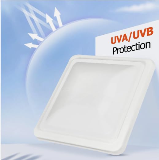 2-Pack 14 x 14 Inch White UV-Resistant RV Roof Vent Cover Lids R65251
