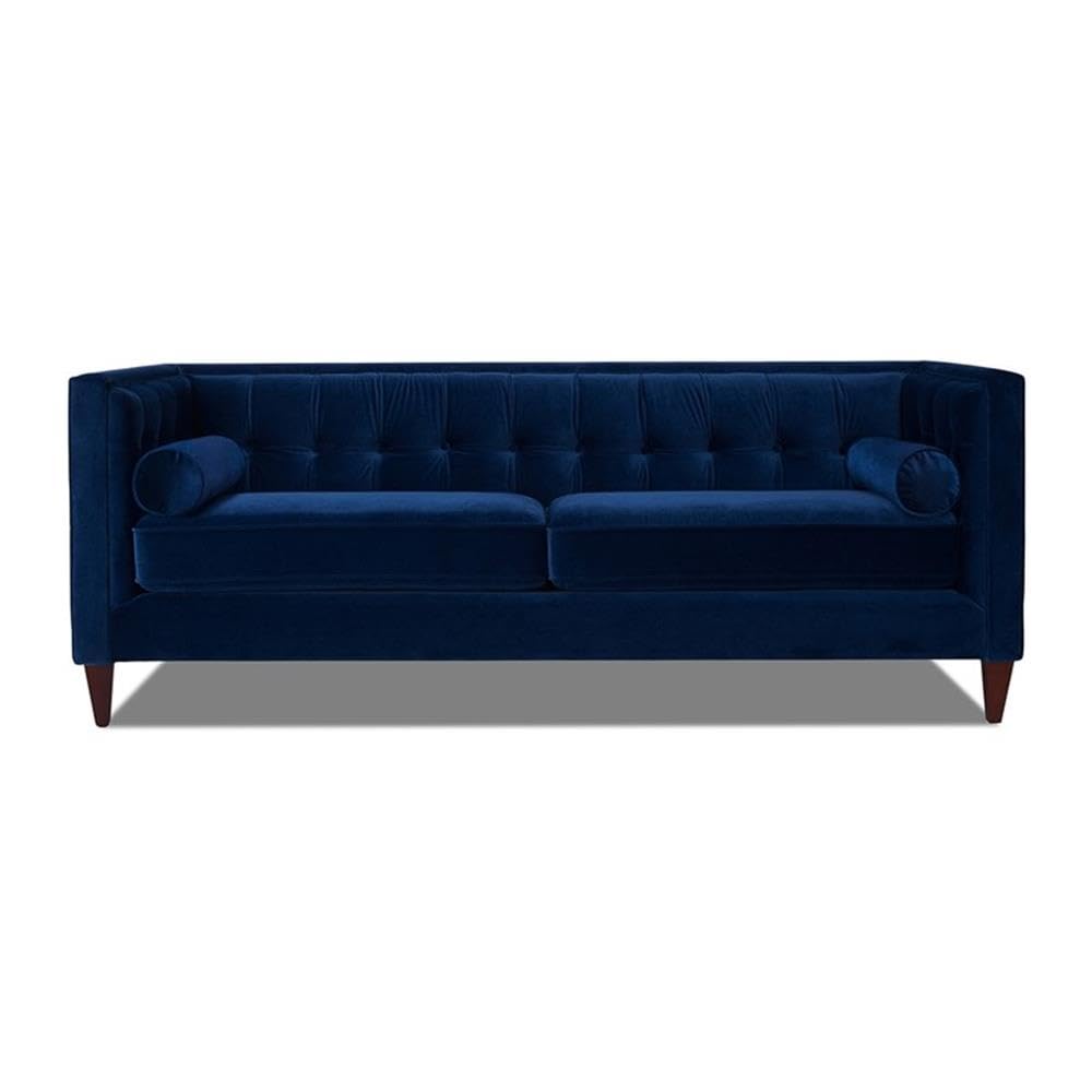 Navy Blue Velvet Tufted Sofa D28548