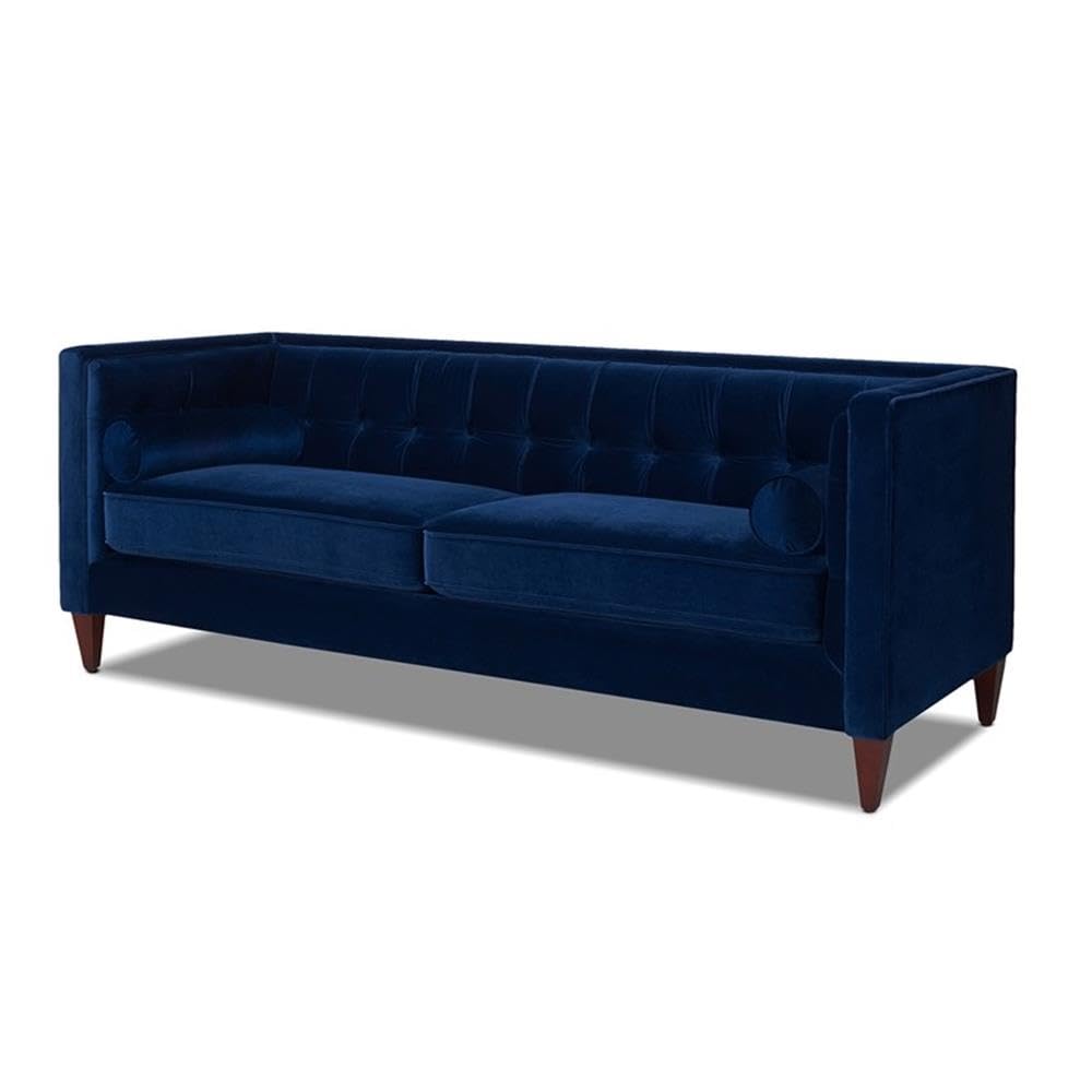 Navy Blue Velvet Tufted Sofa D28548