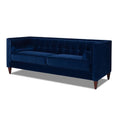 Navy Blue Velvet Tufted Sofa D28548
