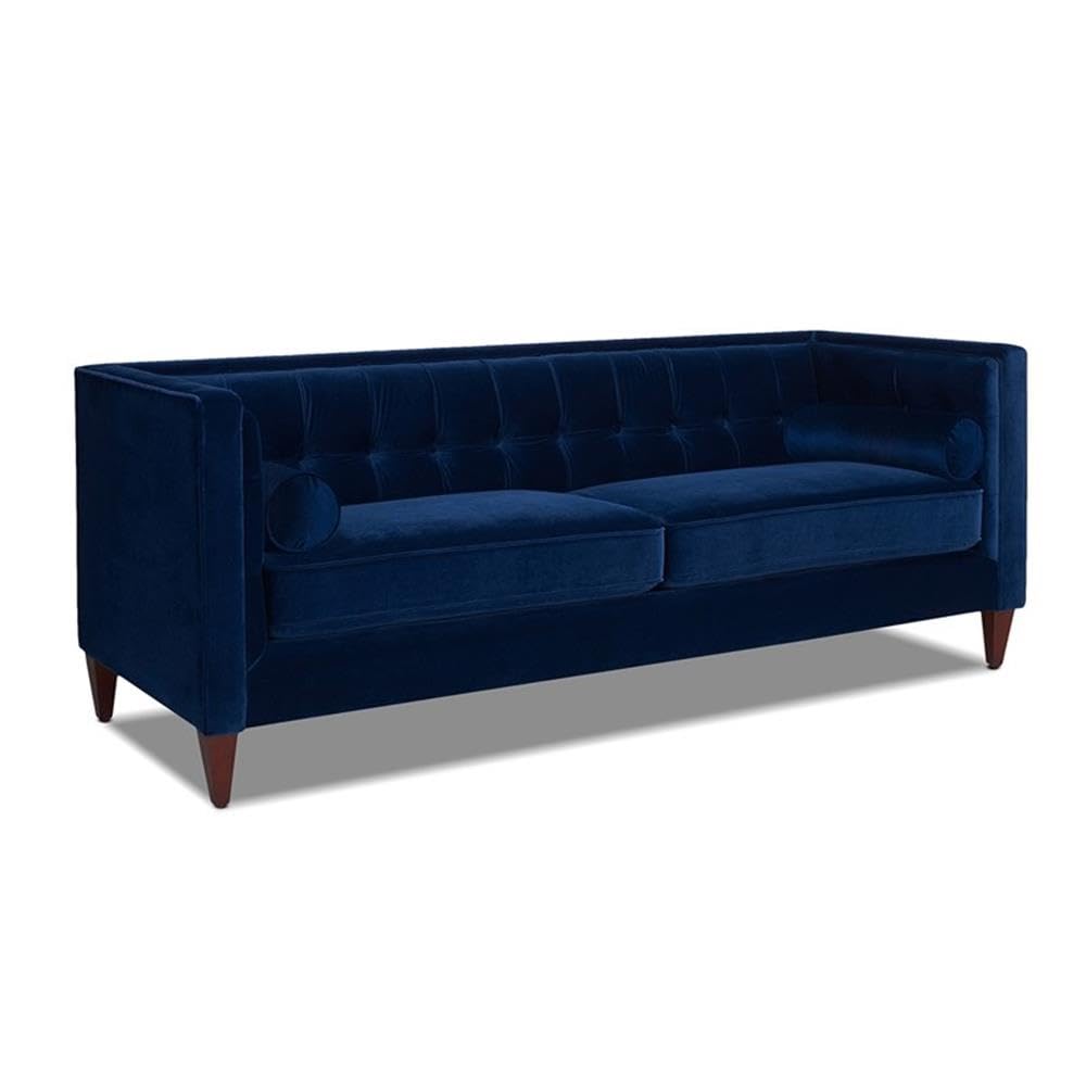 Navy Blue Velvet Tufted Sofa D28548