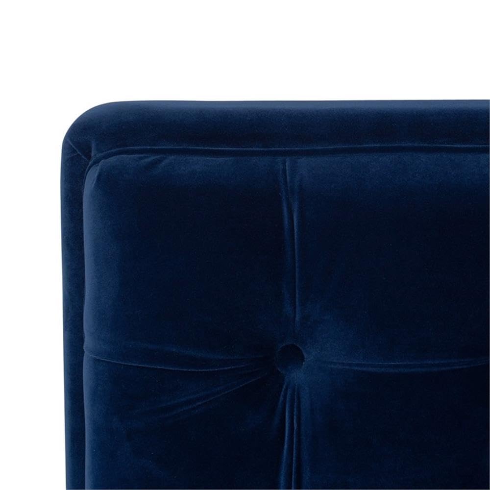 Navy Blue Velvet Tufted Sofa D28548