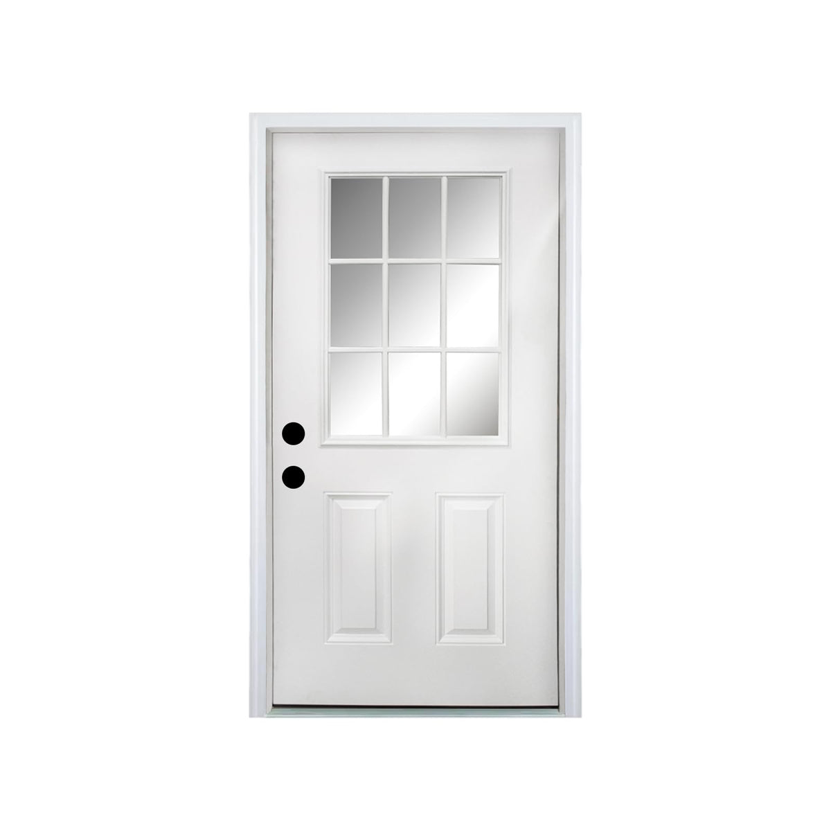 36 x 80 Fiberglass Entry Door with Vinyl Frame Low-E Glass Right Hand Inswing A845913