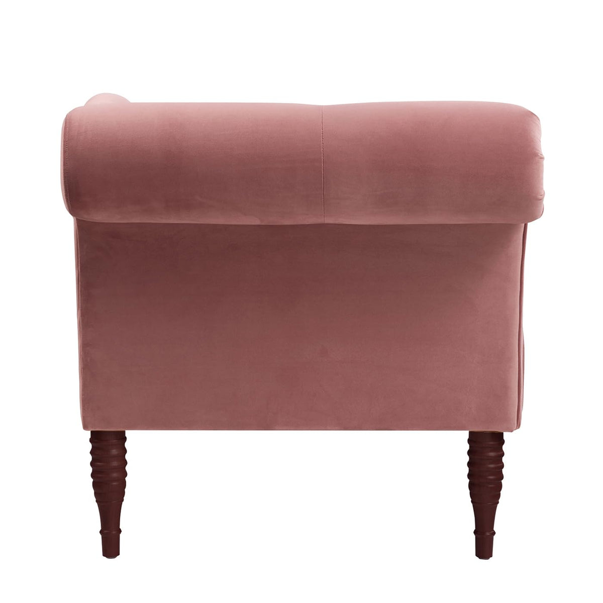 Ash Rose Pink Velvet Tufted Roll Arm Chaise Lounge B840617