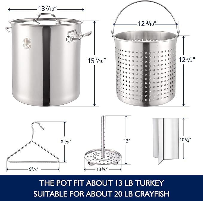 40QT Boil Kit with Burner, Basket & Steamer Rack Z85763