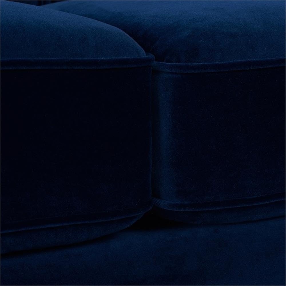 Navy Blue Velvet Tufted Sofa D28548