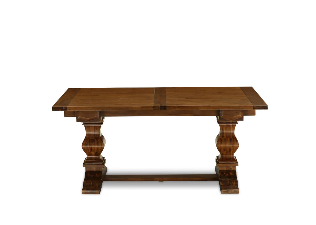 9 Piece Walnut Dining Set with 8 Upholstered Chairs W1906