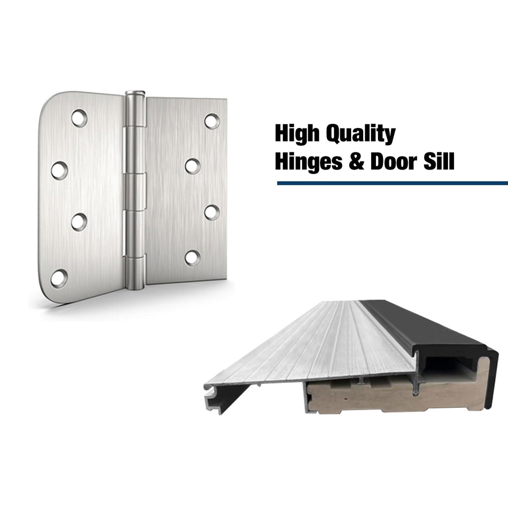 36 x 80 Fiberglass Entry Door with Vinyl Frame Low-E Glass Right Hand Inswing A845913