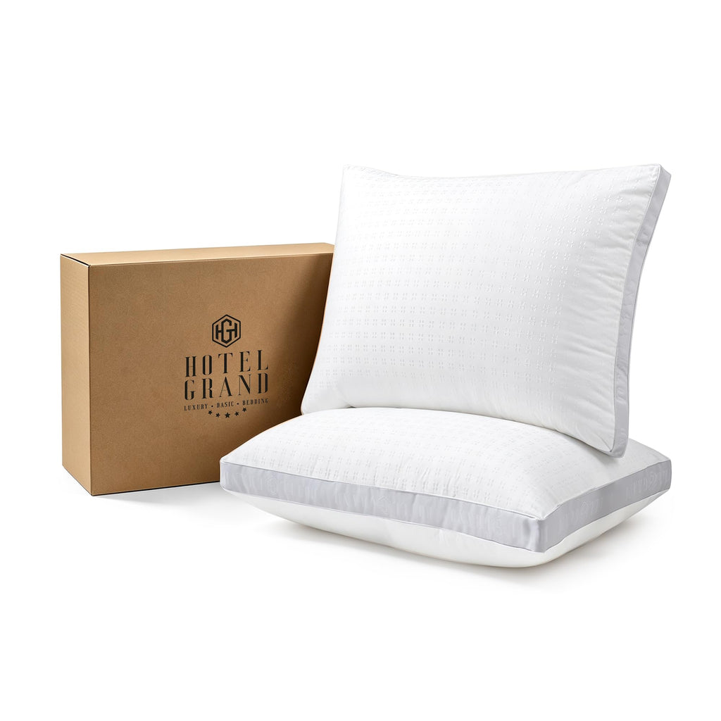 King Size Set of 2 Medium Soft Bed Pillows Q1041