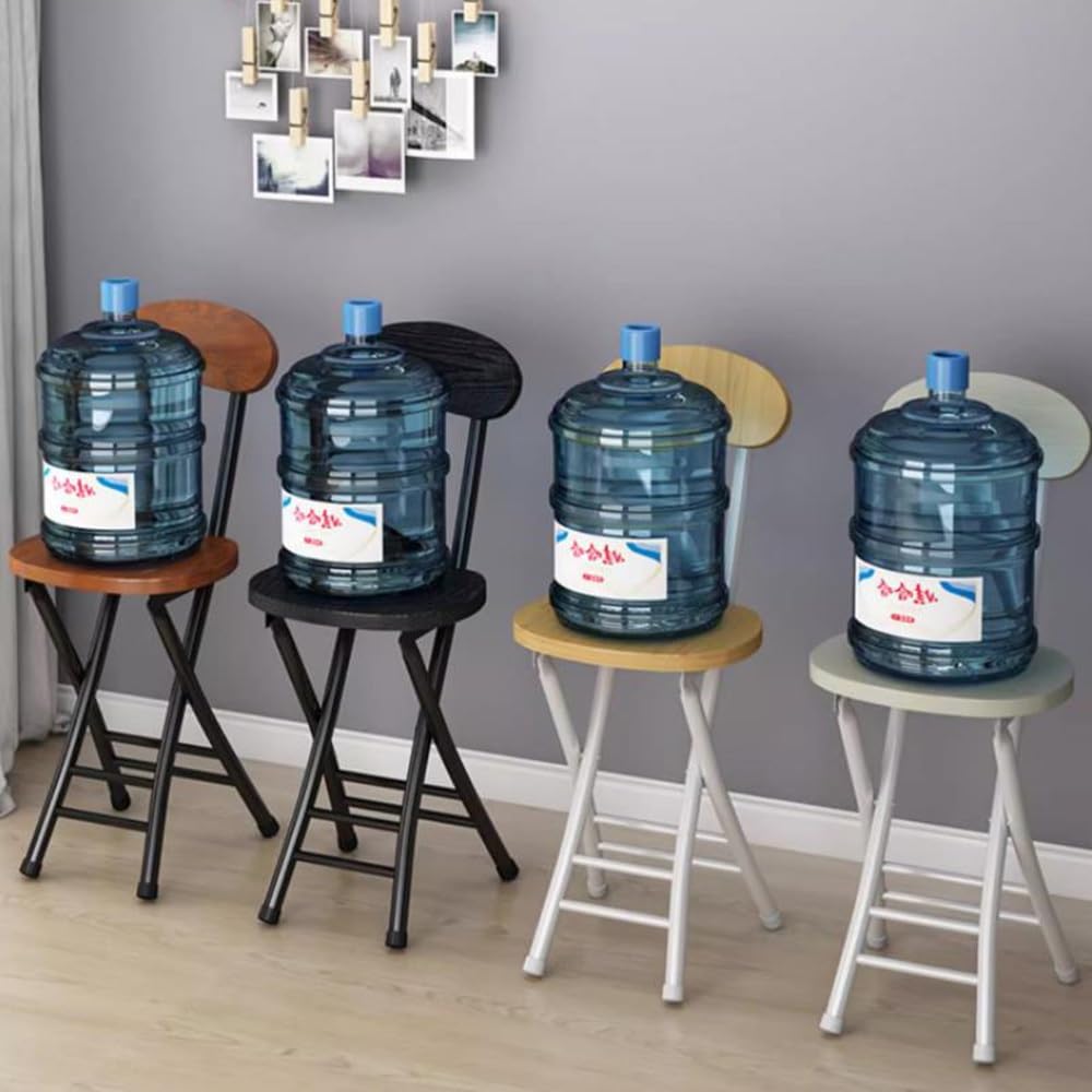 18 Inch Black Folding Bar Stools with Backrest N291372
