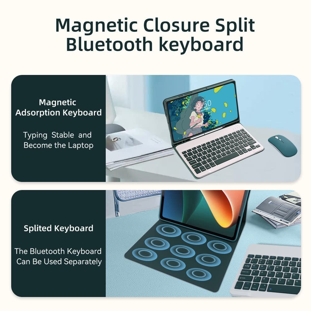 Teal Detachable Magnetic Keyboard Case with S Pen Holder K839