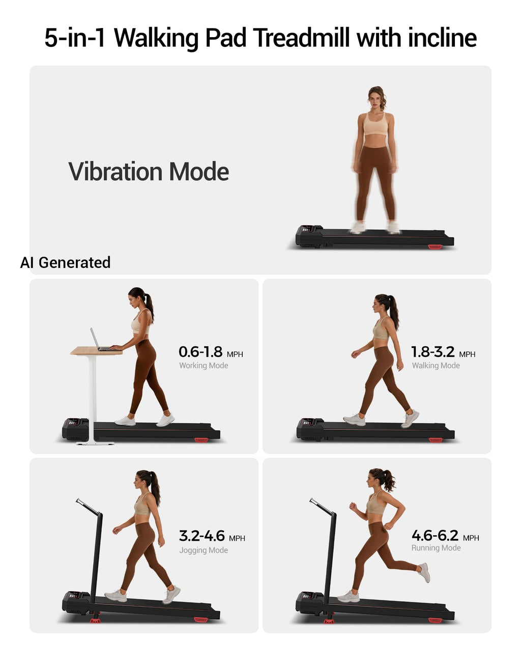 Walking Pad with Vibration Plate S768