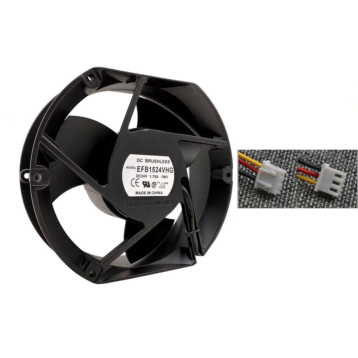 24V 172mm Cooling Fan 3Pin 3Wire Dual Ball Q80458