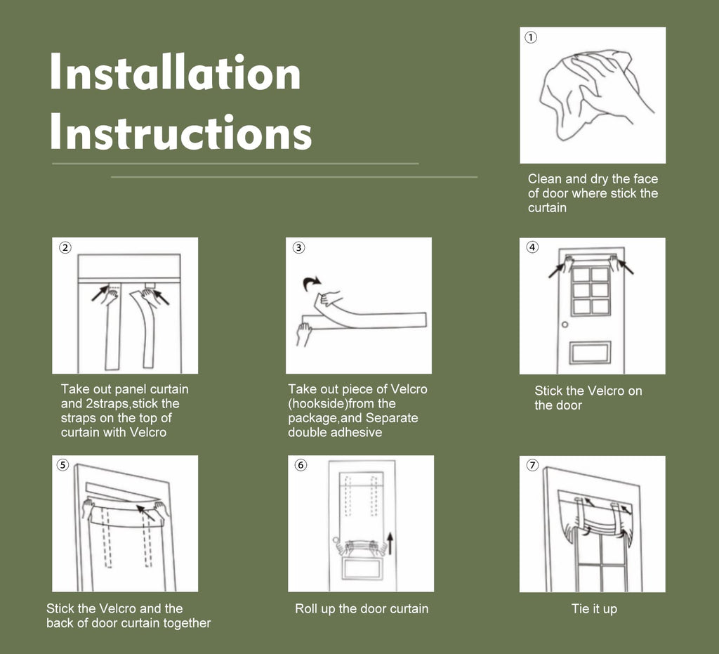 Blackout Tie Up Door Curtain 1 Panel B35540
