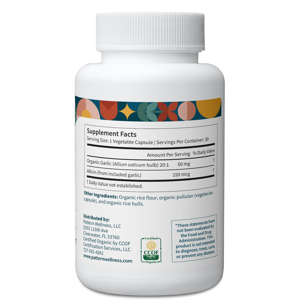 Organic Garlic Supplement 30 Capsules K7328