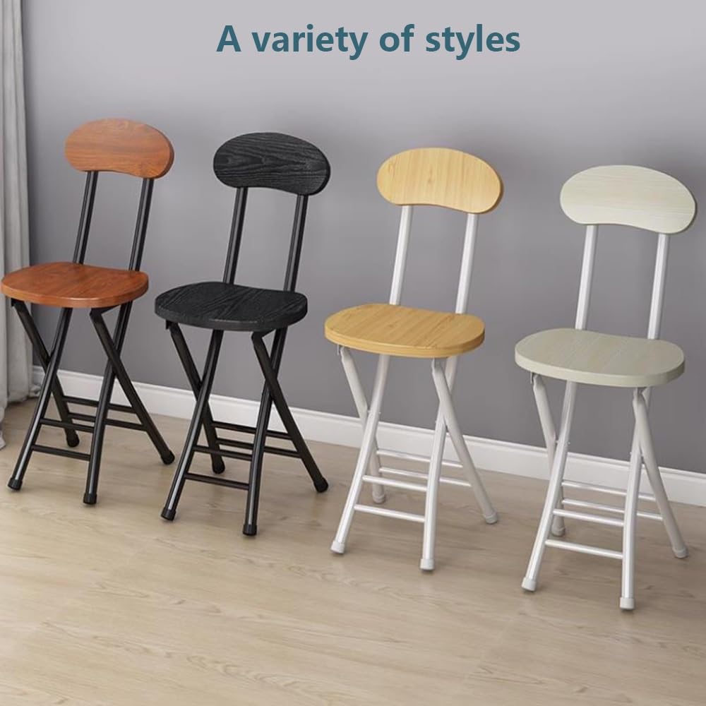 18 Inch Black Folding Bar Stools with Backrest N291372