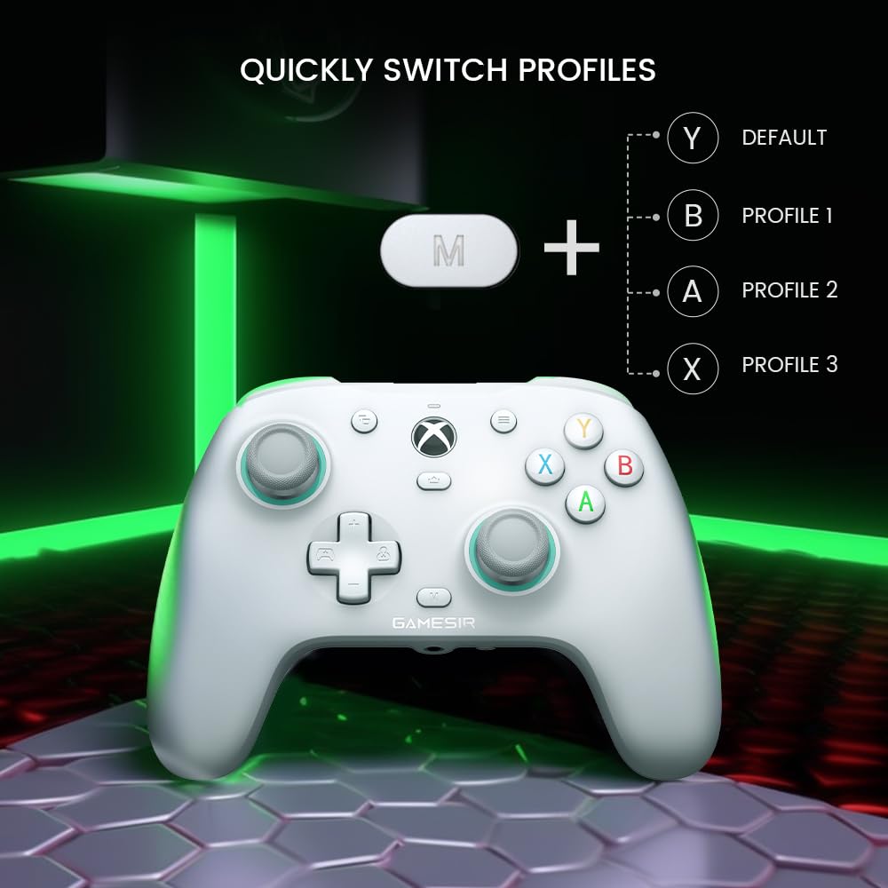 Wired Gamepad with Hall Effect Joysticks and 3.5 mm Audio Jack White Z476617