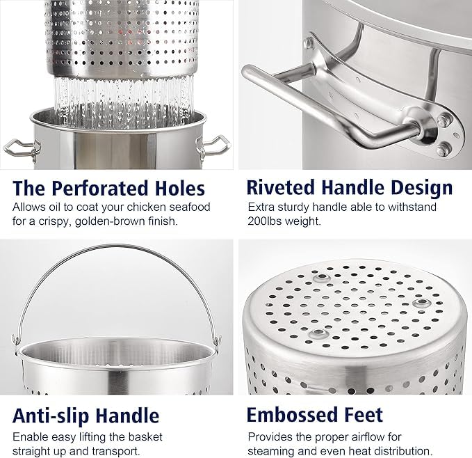 40QT Boil Kit with Burner, Basket & Steamer Rack Z85763