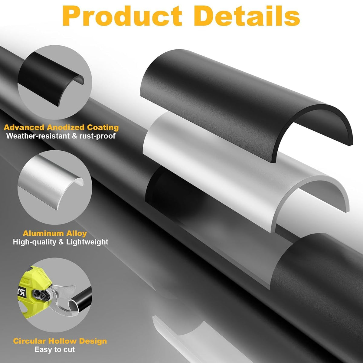 100 Pack 26" Black Aluminum Deck Balusters H8342