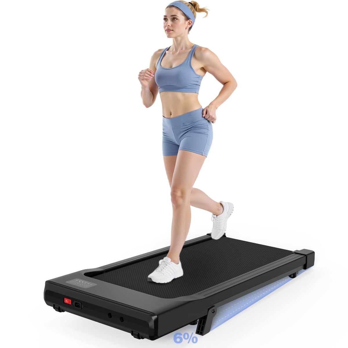Walking Pad with Incline, 2.5 HP Under Desk Treadmill, 300 lbs Capacity Y511299