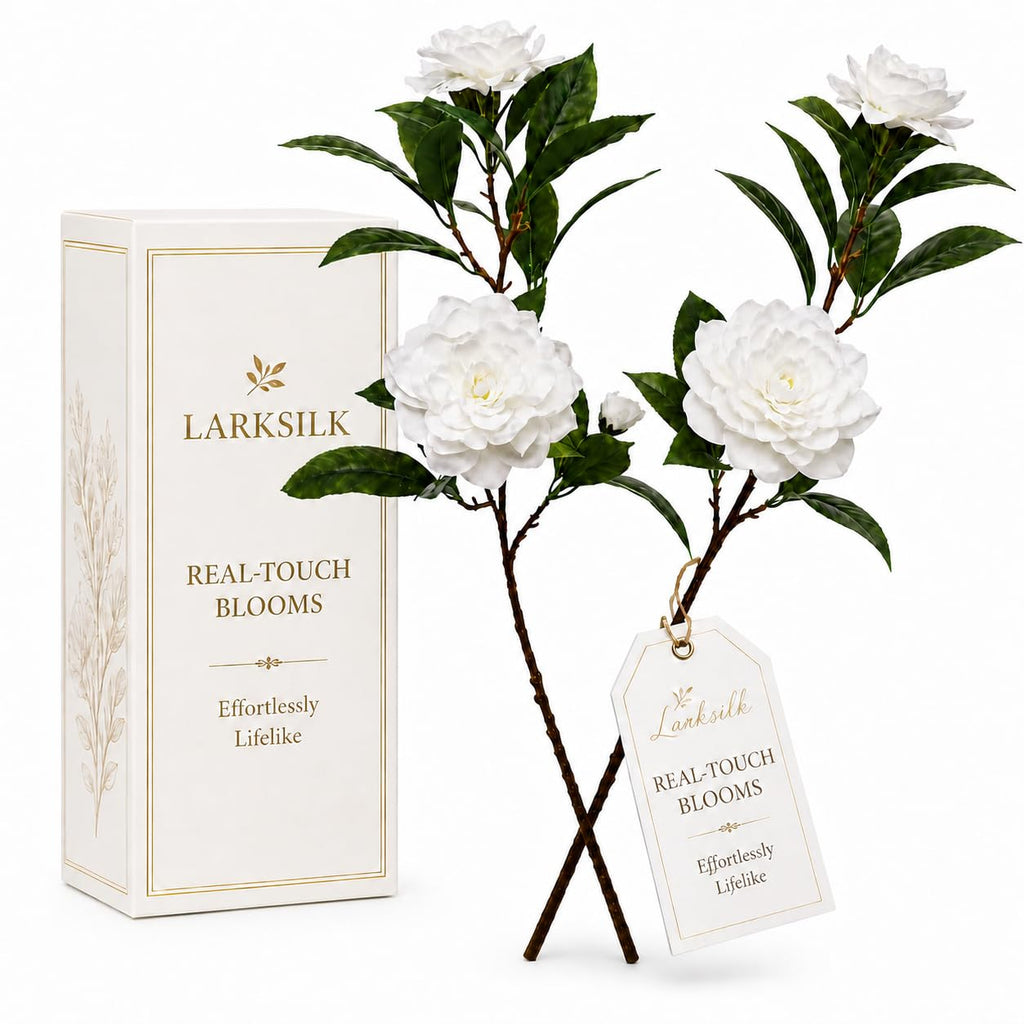 White 2 Pack 28in Faux Flowers D1226