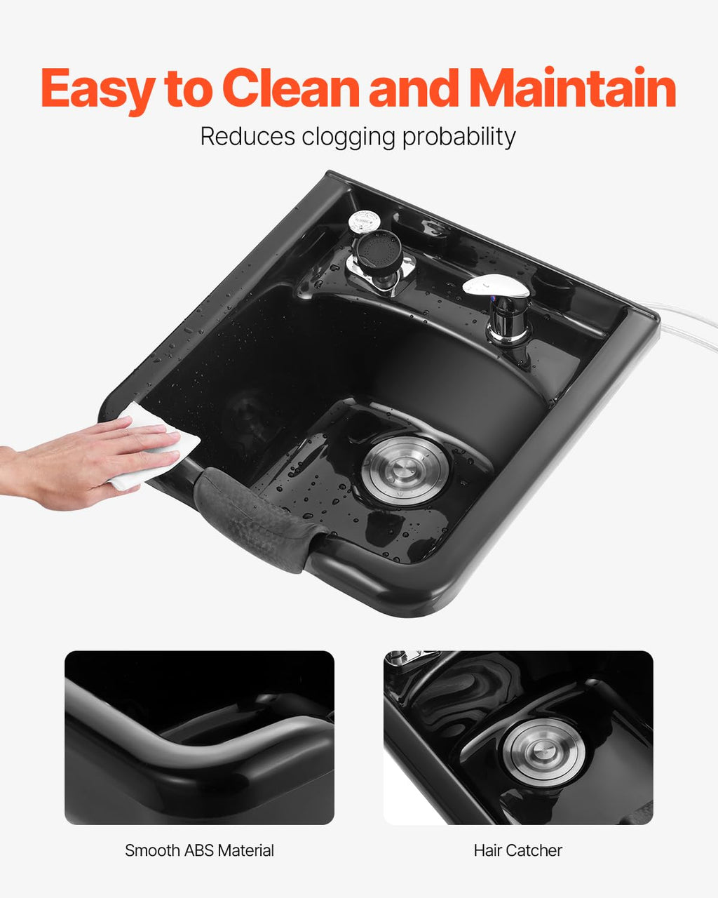 Black ABS Plastic Shampoo Basin M598372