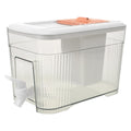 White Plastic Water Jug with Faucet and Lid U491