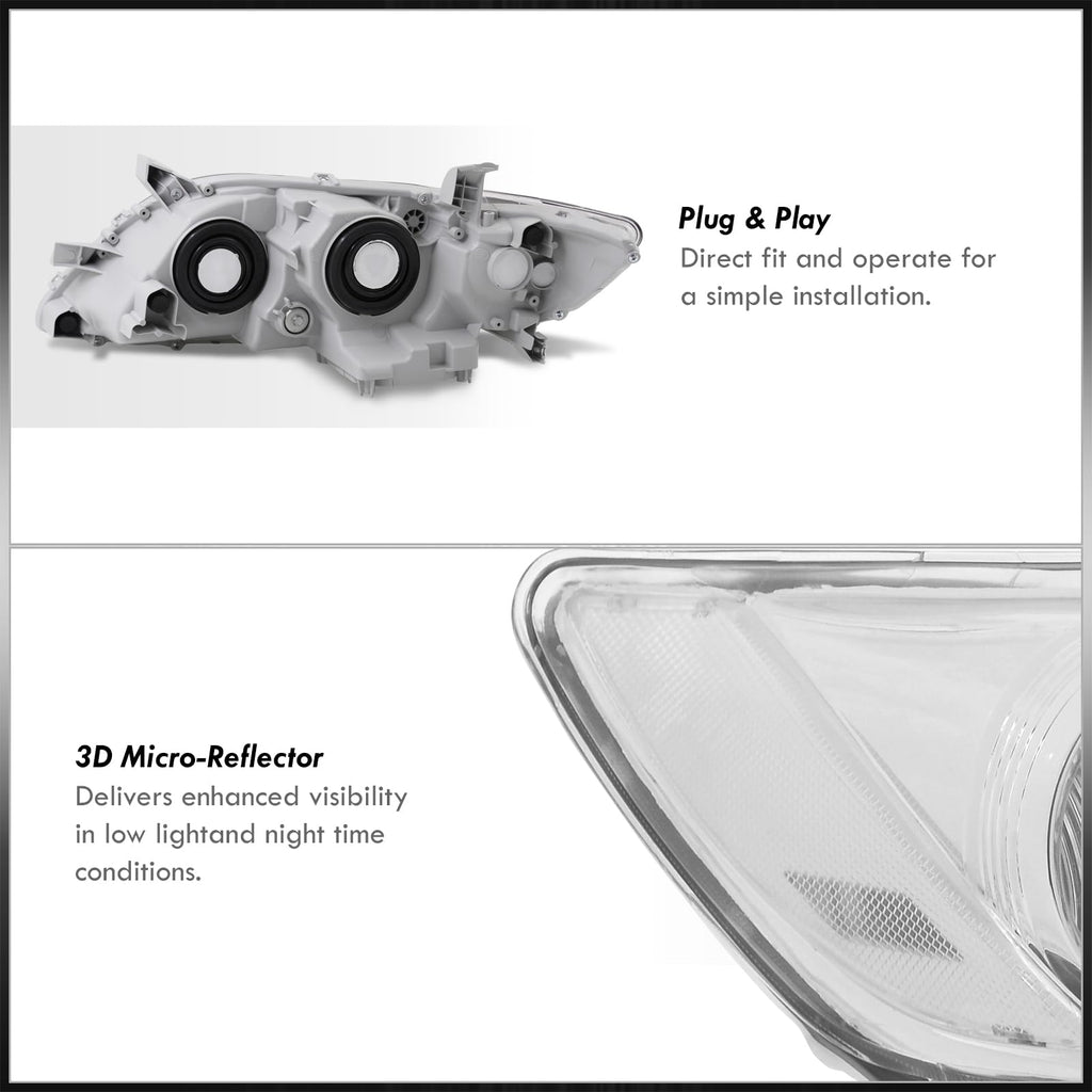 Projector Headlights Headlamps Signal Lamps Assembly Pair Set H306