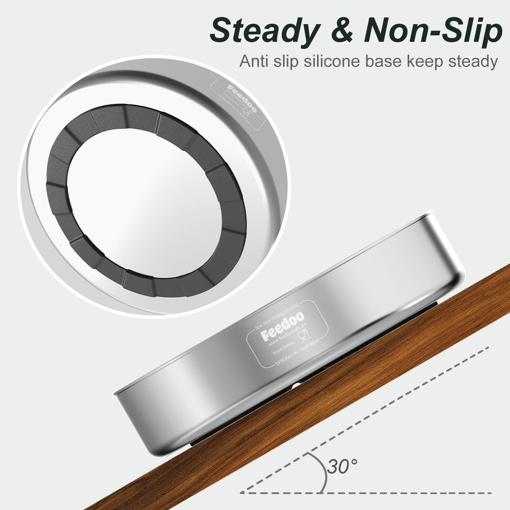 Slow Feeder Dog Bowl 1.5-Cup Stainless Steel K21447