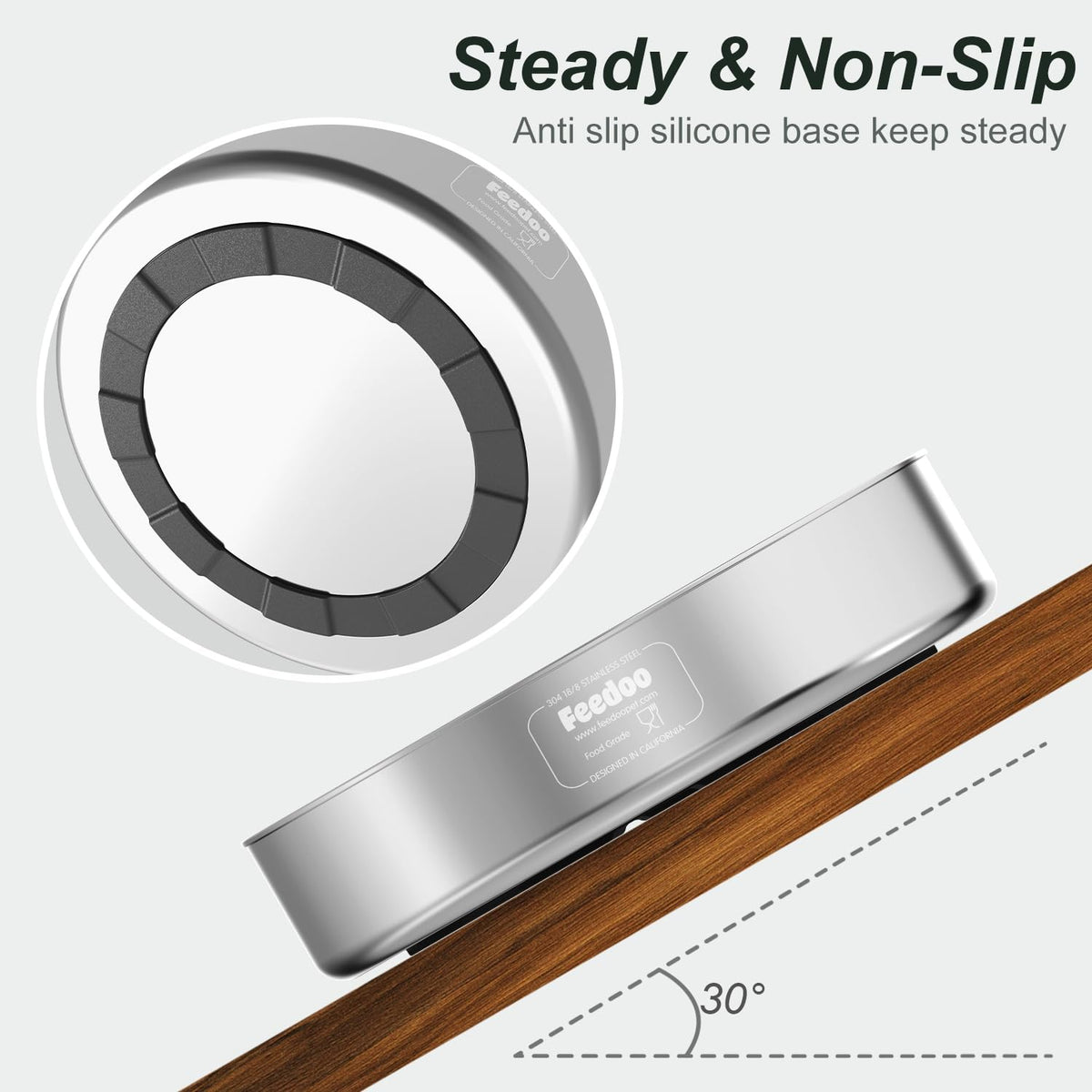 Slow Feeder Dog Bowl 1.5-Cup Stainless Steel K21447