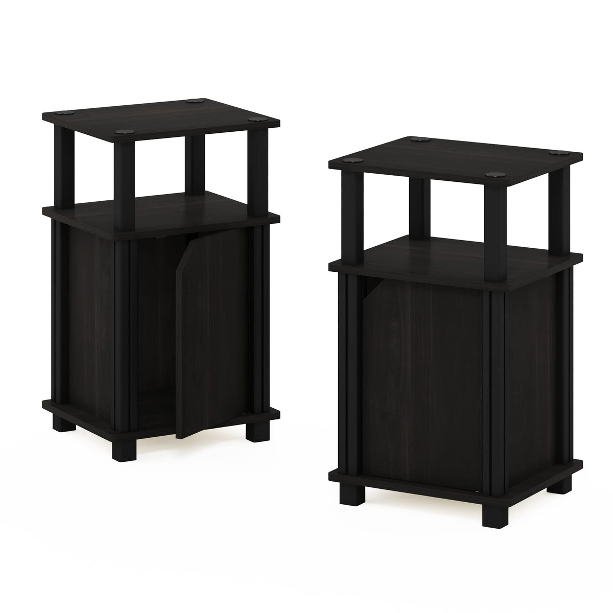 3-Tier Telephone Table with Cabinet, Set of 2 C299031