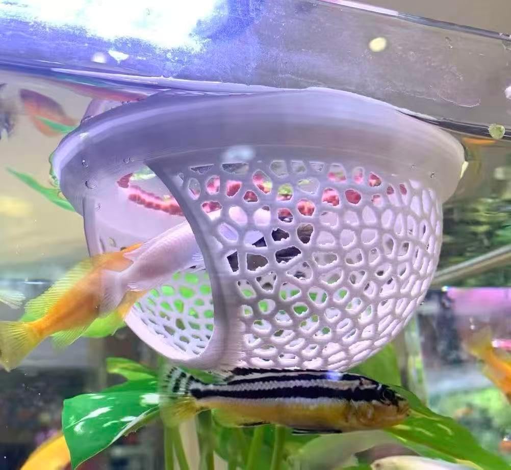 White Floating Betta Fish Hammock Bed and Hide Cave L9983