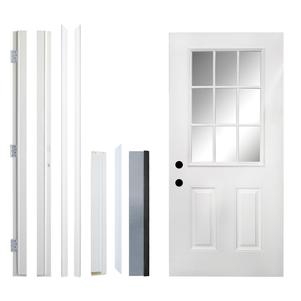 36 x 80 Fiberglass Entry Door with Vinyl Frame Low-E Glass Right Hand Inswing A845913