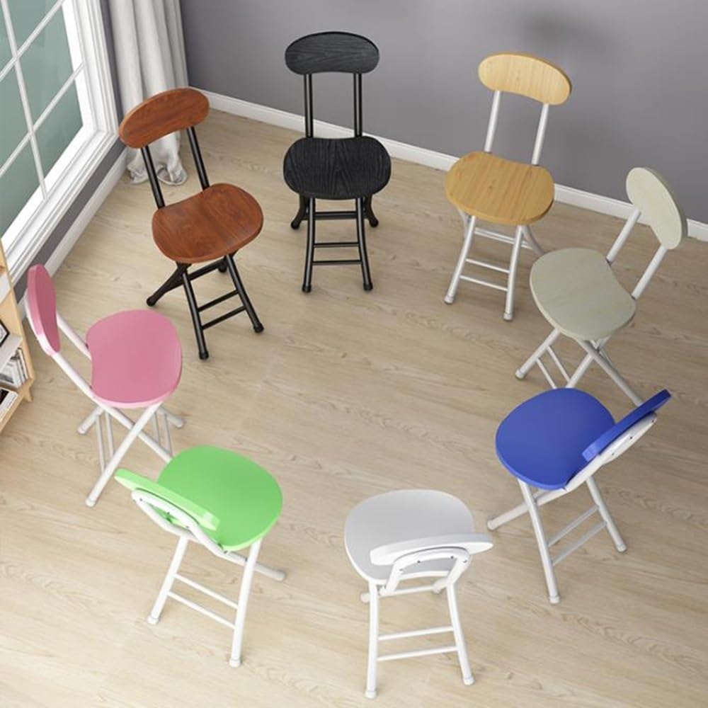 18 Inch Black Folding Bar Stools with Backrest N291372