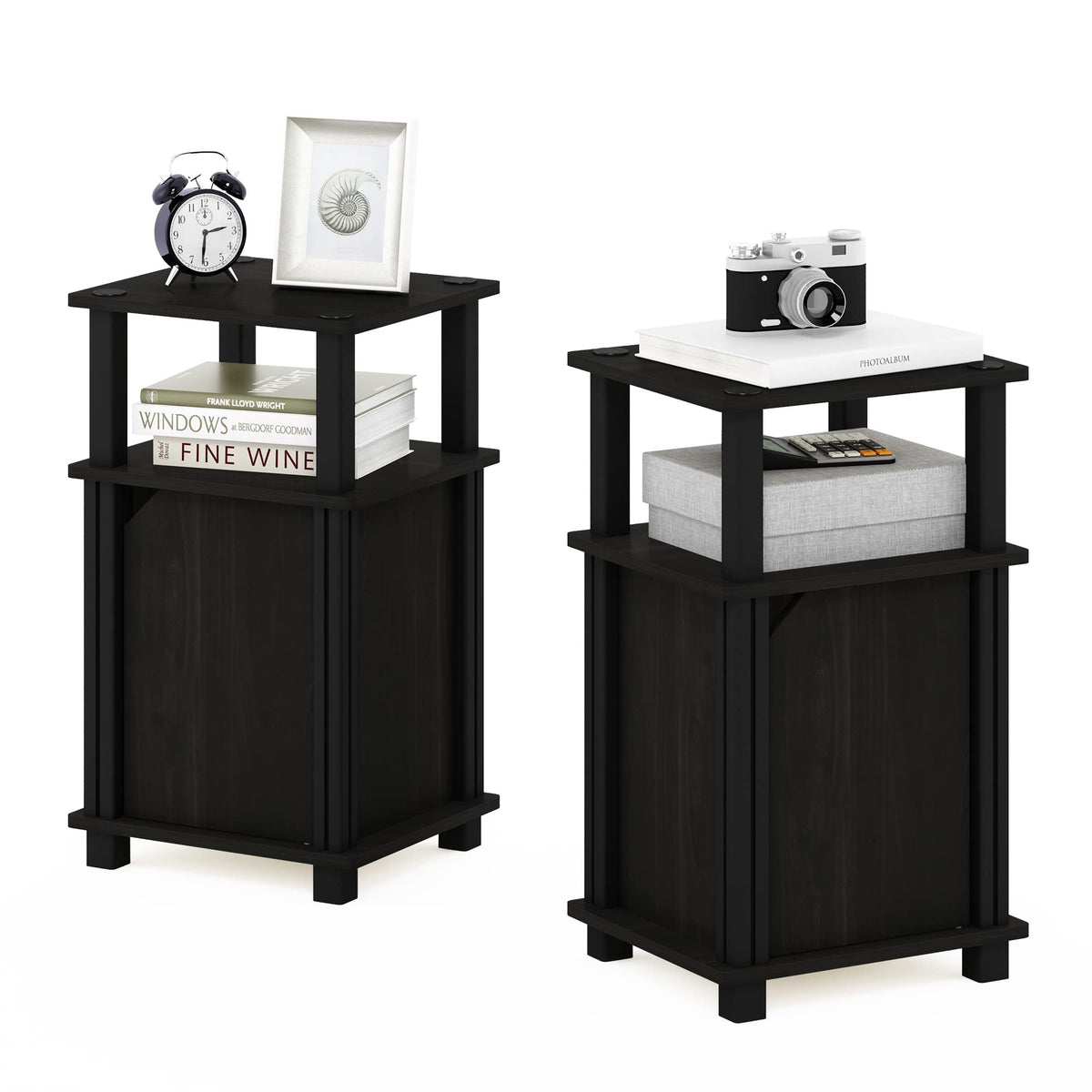 3-Tier Telephone Table with Cabinet, Set of 2 C299031