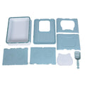Enclosed Cat Litter Box Top Entry Foldable with Lid Blue W2969