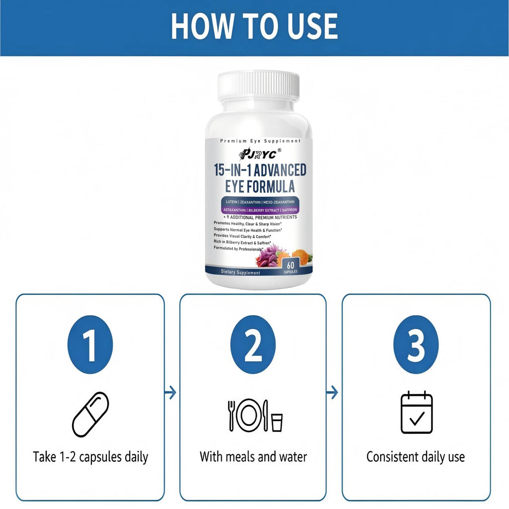 15 in 1 Eye Formula with Lutein 120 Capsules Y643