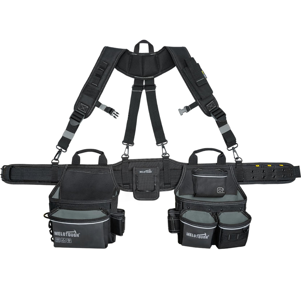 Carpenters Tool Belt with Suspenders 27 Pockets H109746