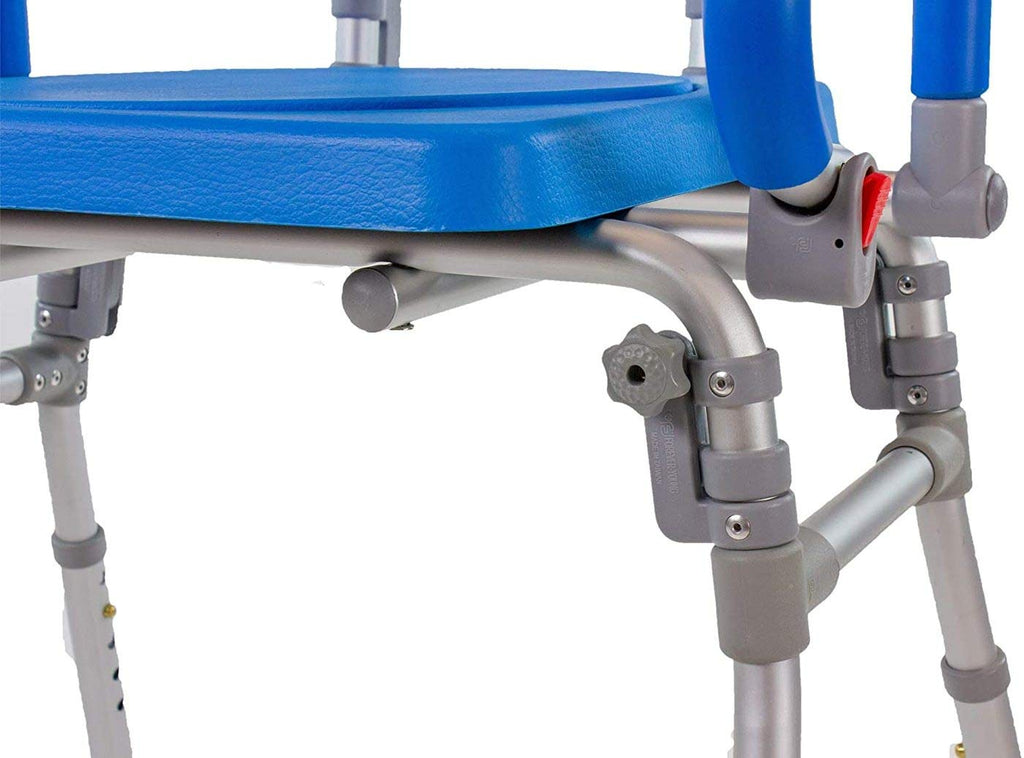 Folding Shower Chair with Padded Seat Armrests Backrest O194