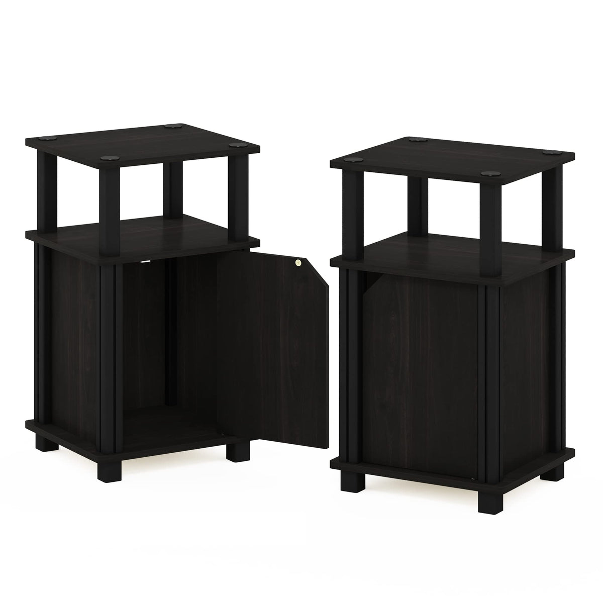 3-Tier Telephone Table with Cabinet, Set of 2 C299031