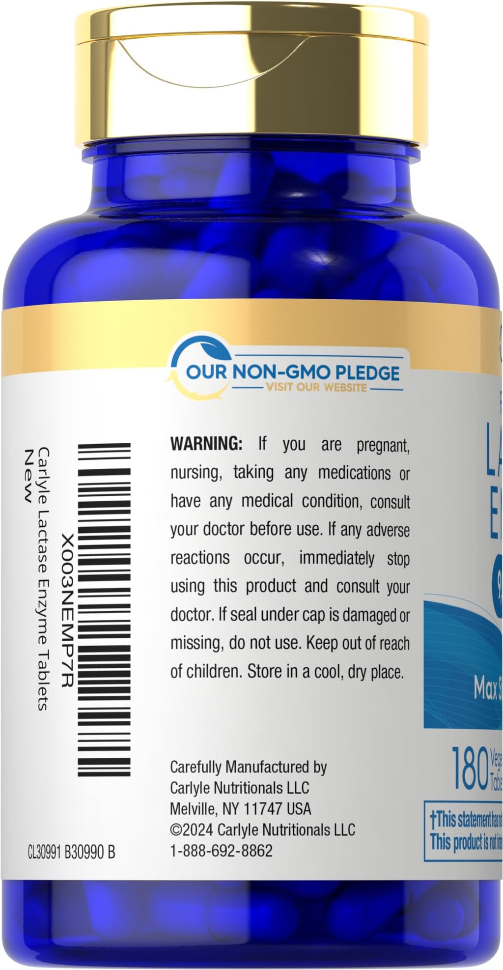 Lactase Enzyme Tablets 180 Pills K6391