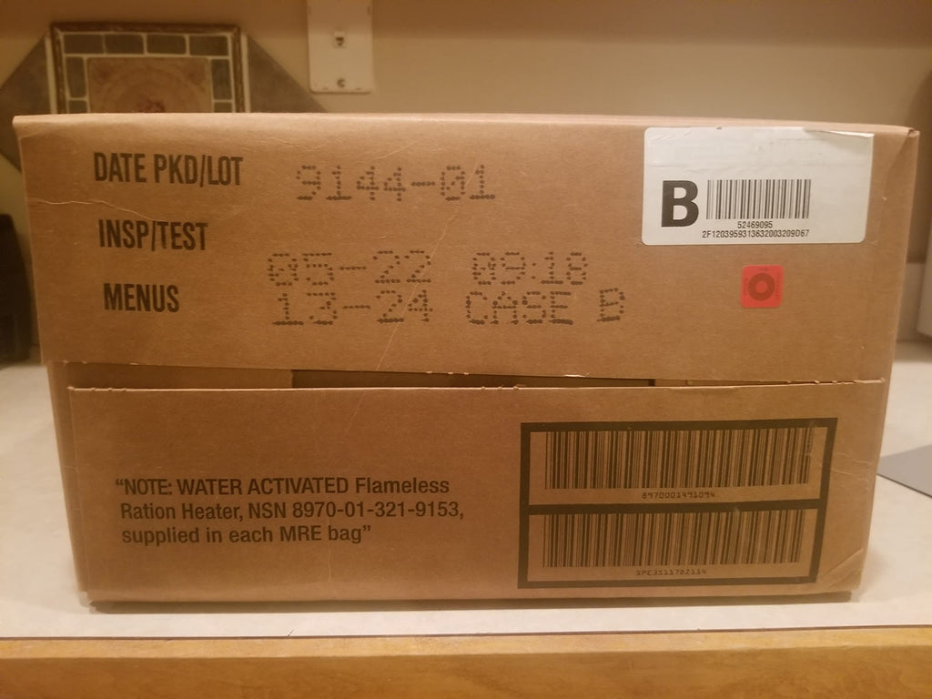 Case of 12 Military MREs B-Menu I335366