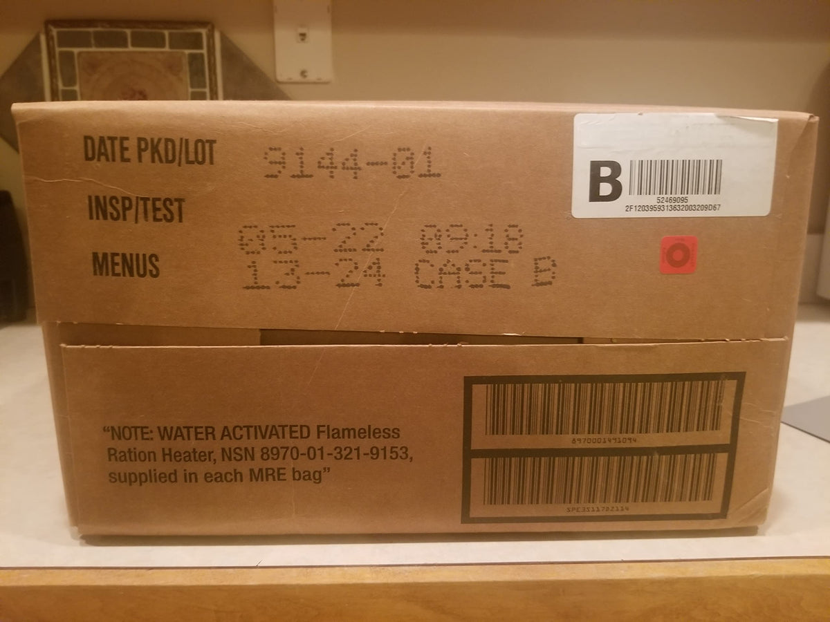 Case of 12 Military MREs B-Menu I335366