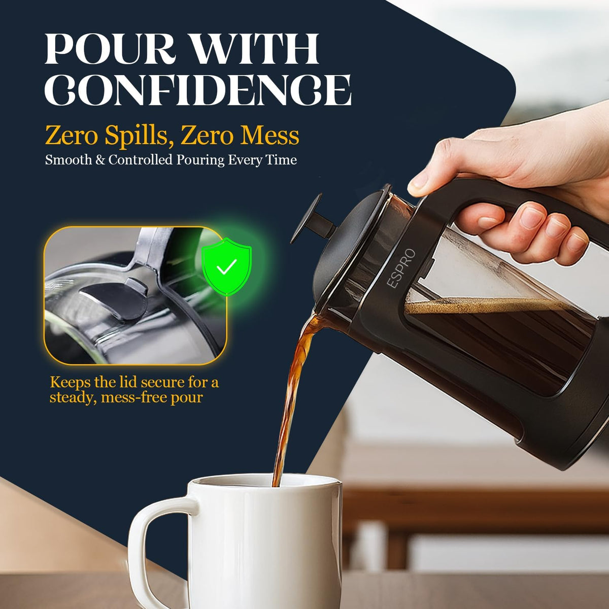 Black 17oz French Press Coffee Maker B77992