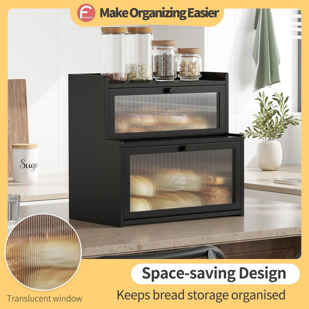 Bamboo Bread Box with Window G72524