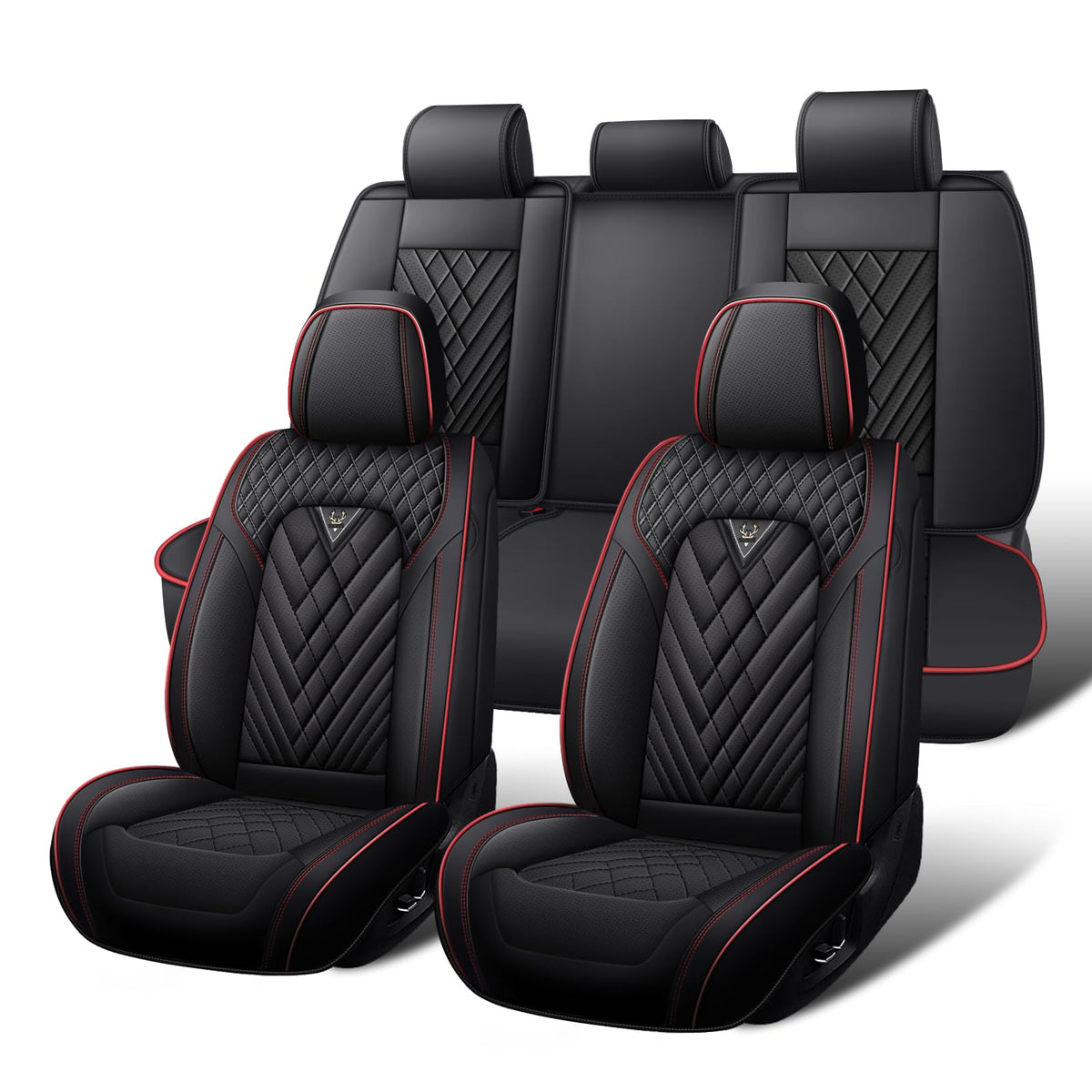 Waterproof Nappa Leather Full Set Car Seat Covers J9907