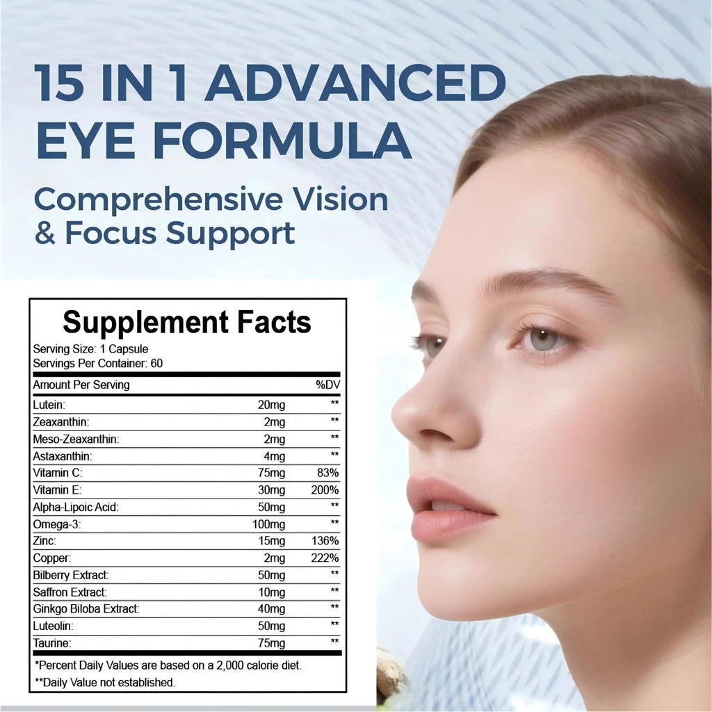 15 in 1 Eye Formula with Lutein 120 Capsules Y643