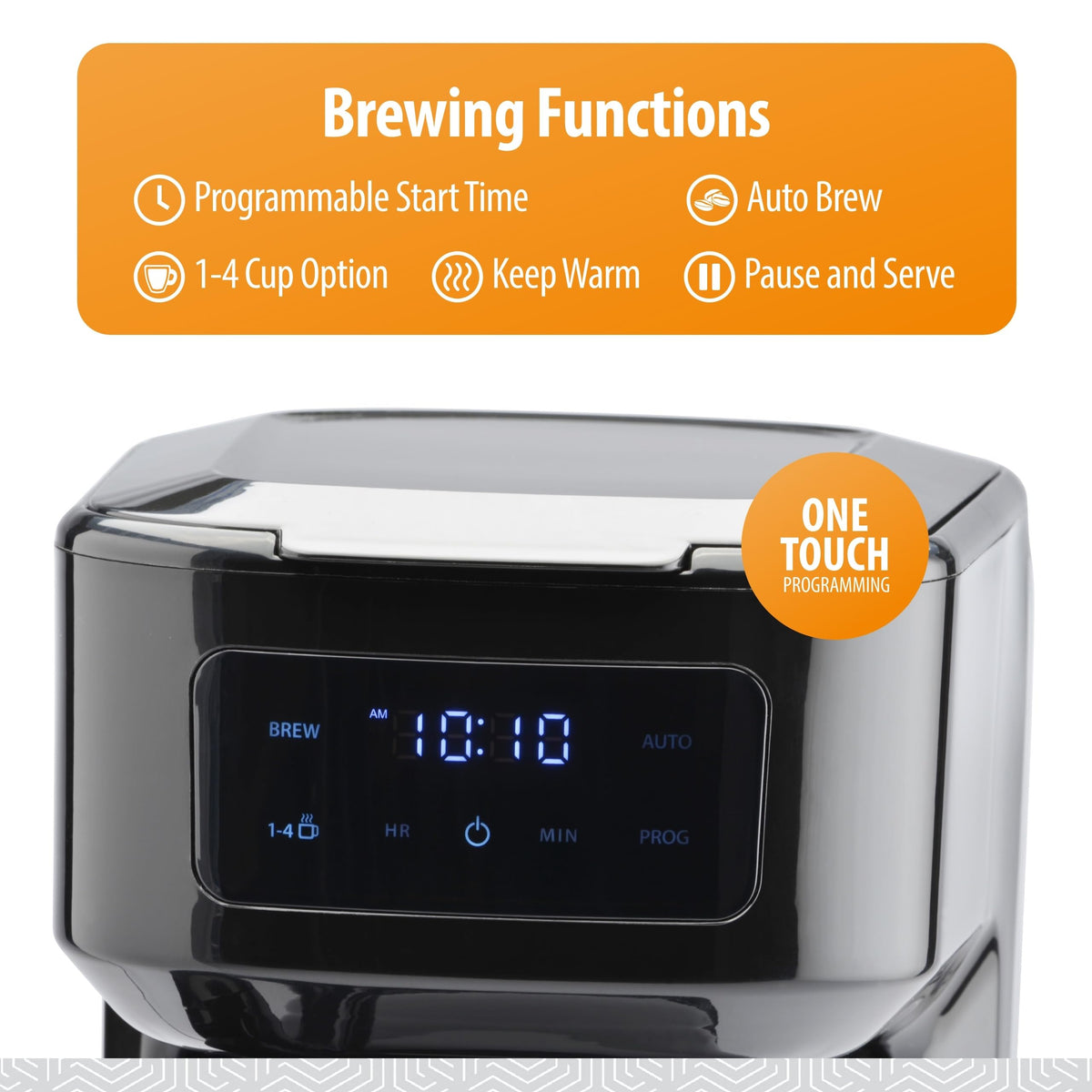 12-Cup Touchscreen Digital Drip Coffee Maker G909842