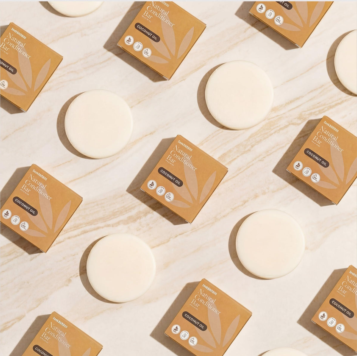 Bamboo Coconut Shampoo and Conditioner Bar Set X9648