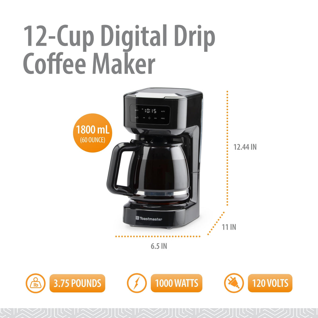 12-Cup Touchscreen Digital Drip Coffee Maker G909842